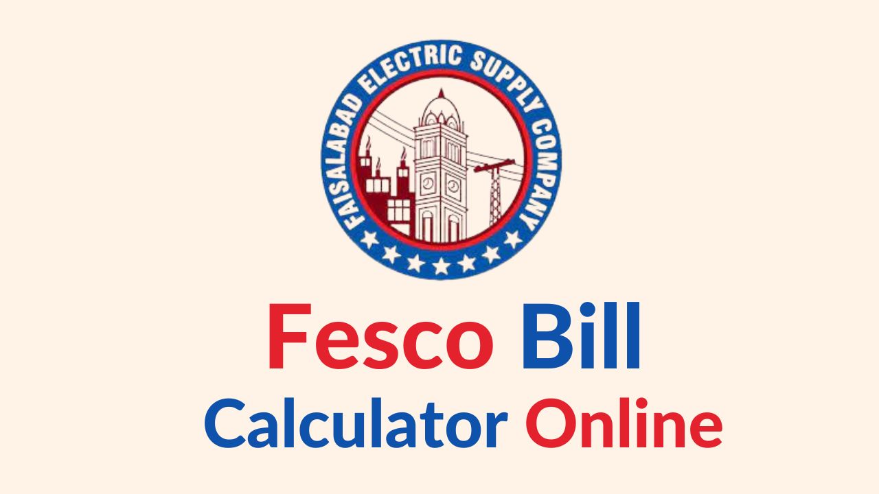 Fesco bill Calculator